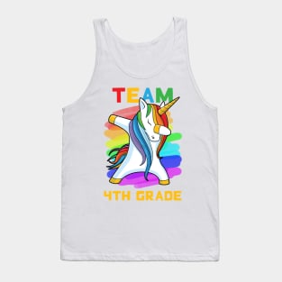 Team 4TH GRADE Unicorn Dabbing Gift Back To School Tank Top